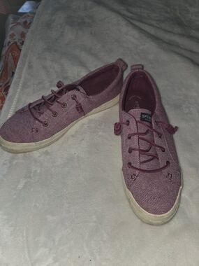 Sperry Women’s Dusty Pink Canvas Lace-Up Sneakers